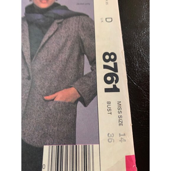 McCall's Misses Jacket Sewing Pattern Sz 14 8761 - Uncut - Picture 2 of 9